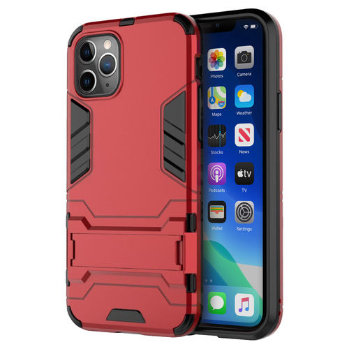 Slim Armour Tough Shockproof Case & Stand for Apple iPhone 11 Pro Max - Red